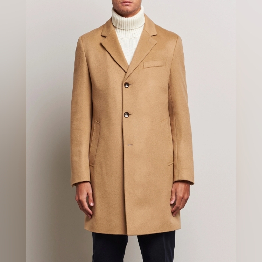New Saks Fifth Avenue Cashmere Wool Blend Overcoat